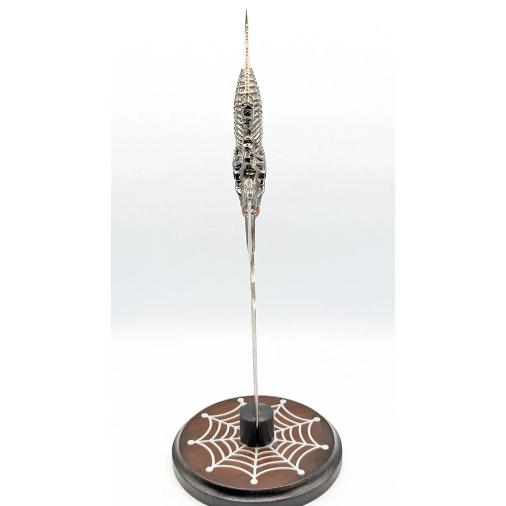 Ceremonial Spider Metal Dagger Fantasy Room Display (12 Inches Tall)